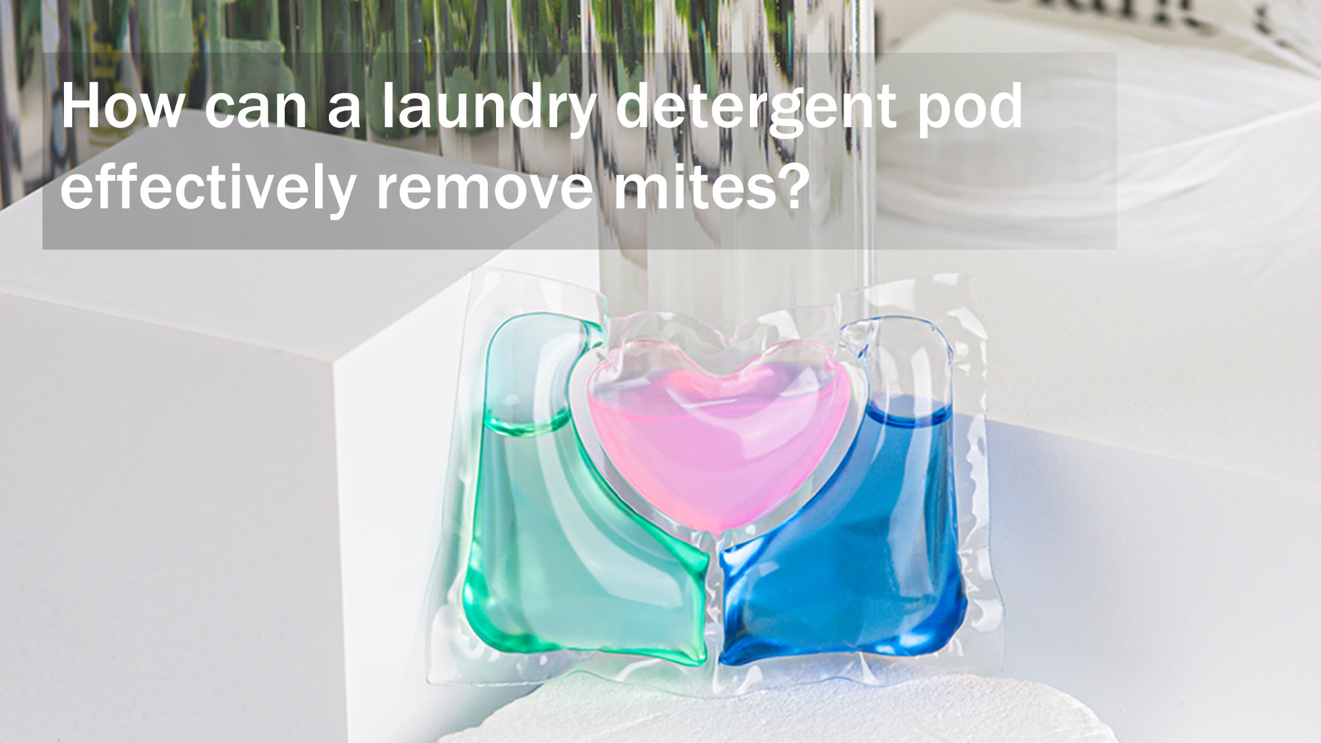 How can a laundry detergent pod effectively remove mites?