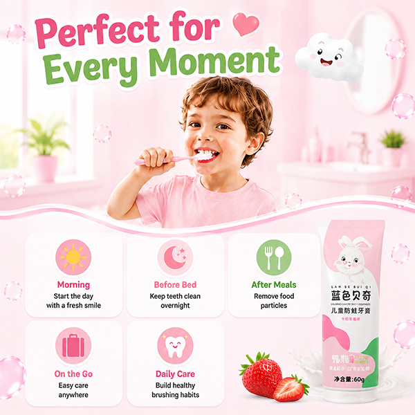 Sweet Smile, Bright Style!-Milk Strawberry Flavor Toothpast