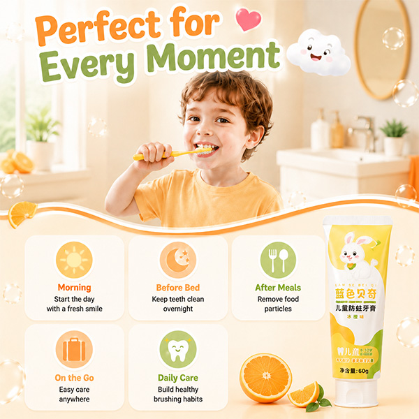 Zesty Fresh, Healthy Smiles!-Sweet Orange Ice Lemon Flavor Toothpast