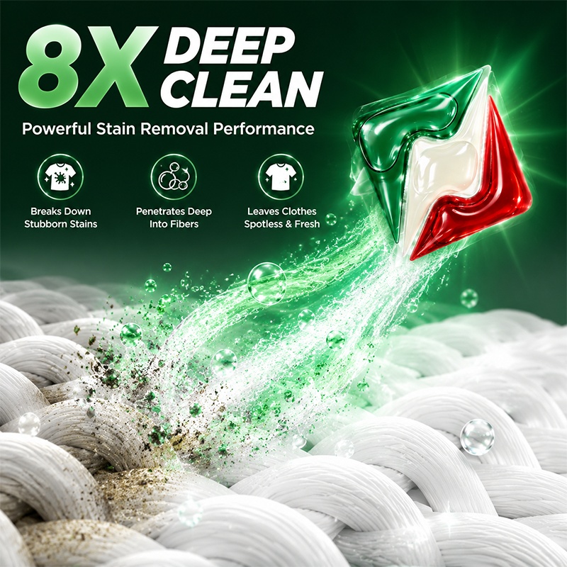 Sandhill-BloomWell Laundry Capsules – 3-in-1, 8X Deep Clean, 72H Fragrance, 30 Packs