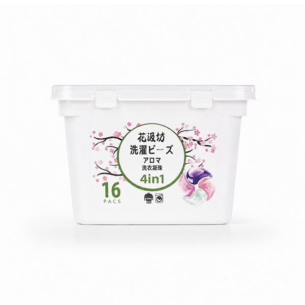 Sakura-Wholesale 4 in 1 Laundry detergent liquid last fragrance Eco-friendly cloth washing pods laundry capsules pods