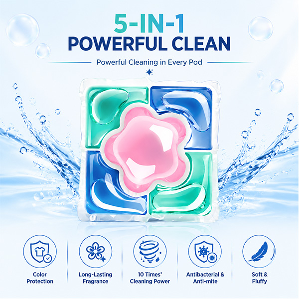 North Island-Wholesale 5-in-1 Laundry Pods – Biodegradable Long-Lasting Scent Concentrated – OEM Supply from Factory