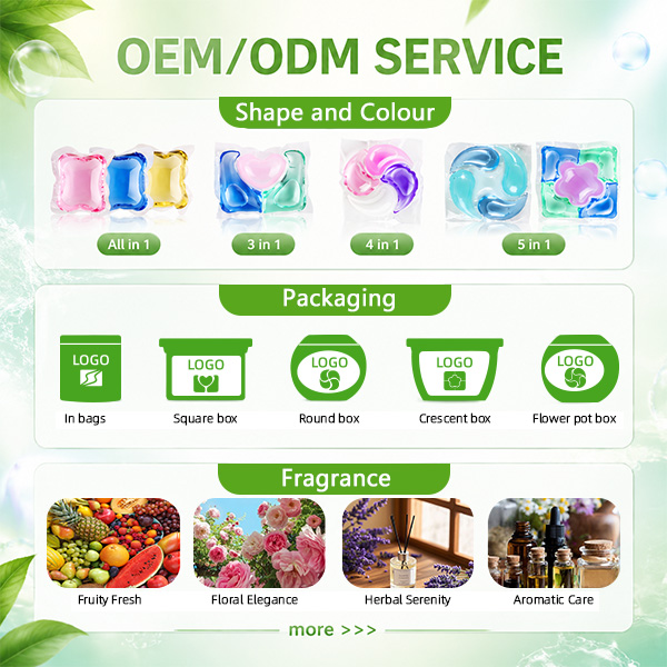Green Fruit-3 in 1 Bulk environmentally friendly laundry detergent pods laundry soap laundry liquid pods clothing balls cold water balls