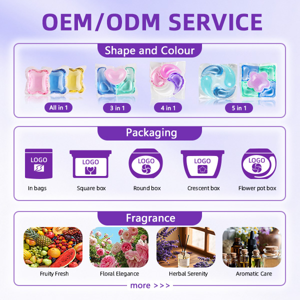 Poison-Best 4-in-1 Laundry Pods OEM/ODM Hypoallergenic Fragrance Bacteria Mite Removal