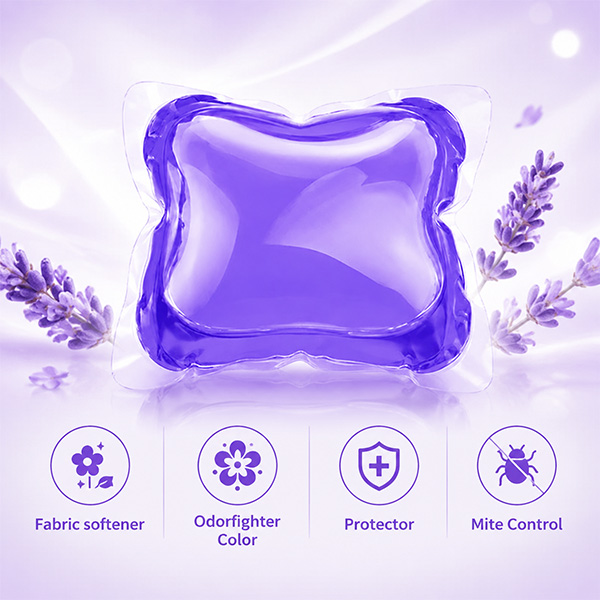 Lavender-OEM ALL in 1 Laundry Pods – Vegan Dye-Free Sensitive Skin Formula – Bulk Factory Supply