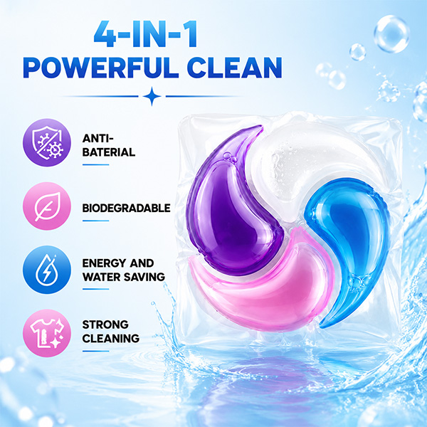 North lsland-4 in 1 Best smelling Laundry Detergent Pods Deep Clean washing pods Laundry Capsules Color Protection