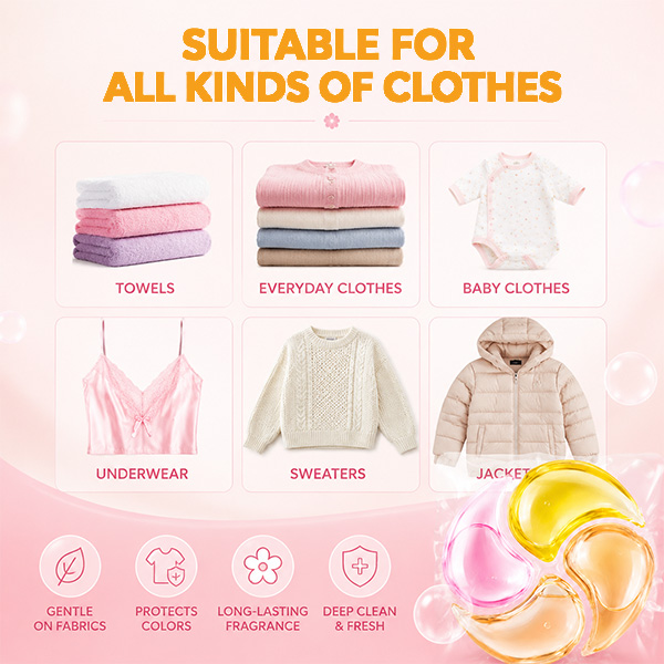 North lsland-4 in 1 Best smelling clothes detergent Baby Laundry Detergent Pods 4d Protection Fragrance Container Pods