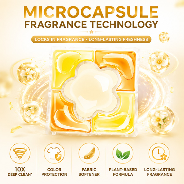 Lavender-5 in 1 Hot sale Soften Clothes Deep Clean Fragrance flowers and plants laundry pods