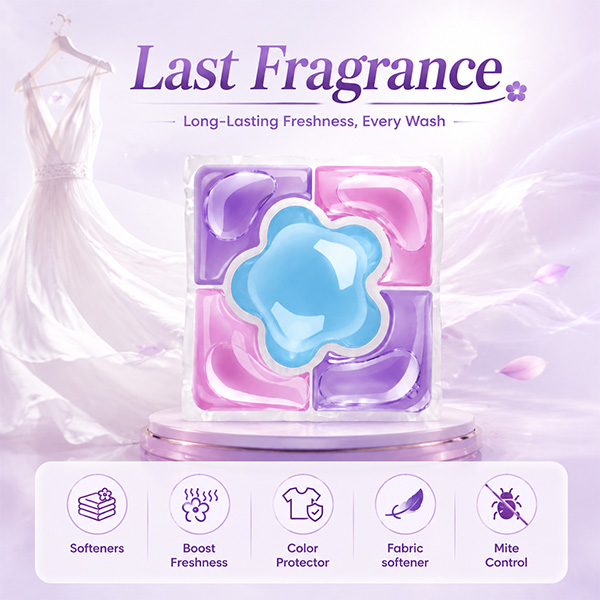 North lsland-5 in 1 Hot sale Fragrance flowers laundry pods scent Strong stain removal laundry detergent pods custom laundry pods capsules