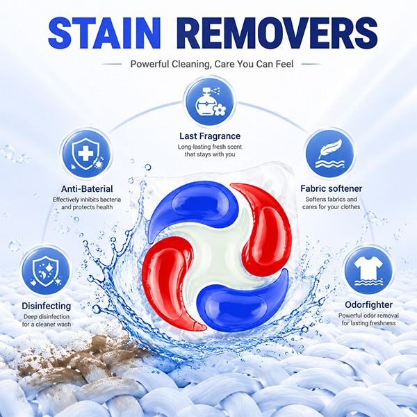 Poison-5 in 1 Hot sale Laundry Detergent Pods for Sensitive Skin Super Cleaning products