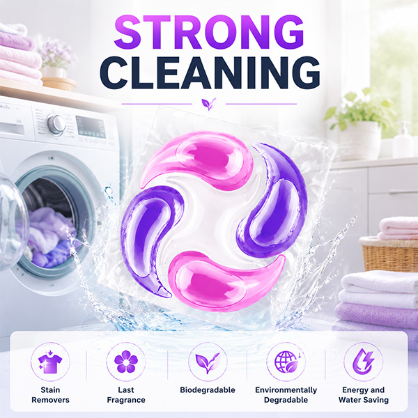 Green Fruit-5 in 1 long-lasting fragrance Laundry pod Manufacturer Hypoallergenic Laundry Capsules Detergent
