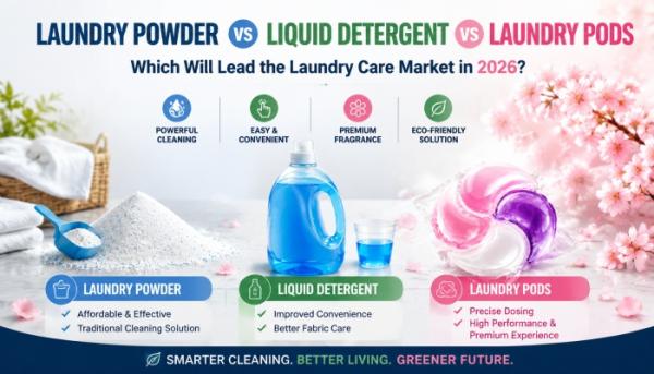 Laundry Powder vs Liquid Detergent vs Laundry Pods: Which Will Lead the Laundry Care Market in 2026?